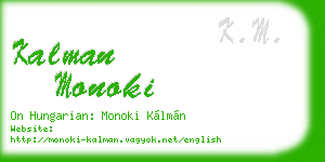kalman monoki business card